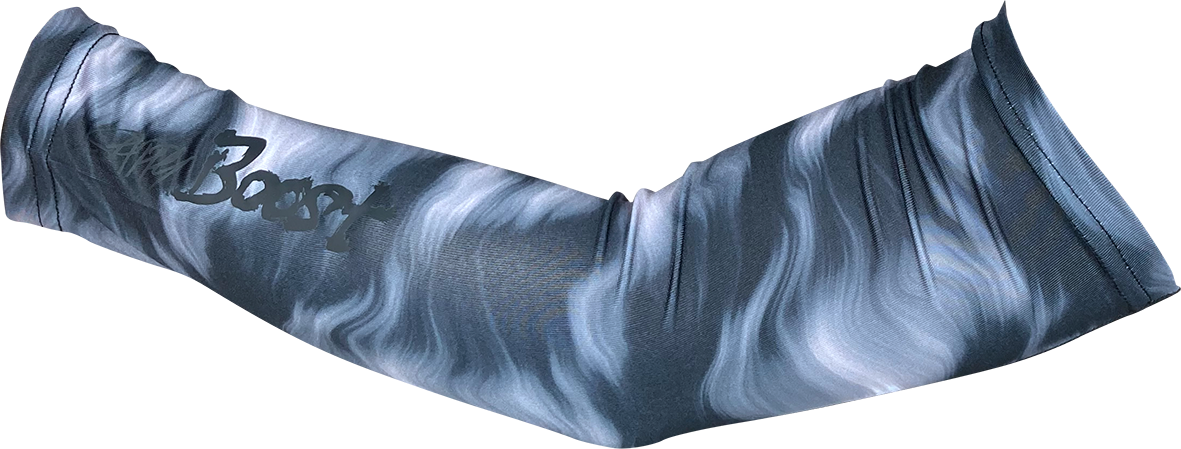 【SAPPYBOOST】アームカバー大ロゴ黒マーブル