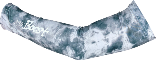 【SAPPYBOOST】アームカバー大ロゴ白タイダイ