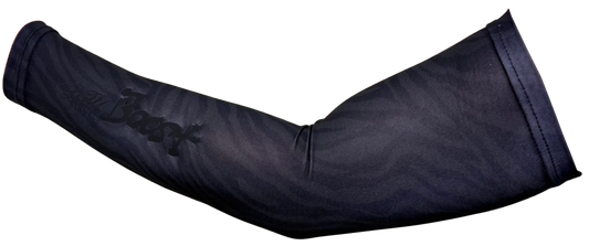 【SAPPYBOOST】アームカバー大ロゴ黒ゼブラ