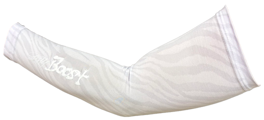 【SAPPYBOOST】アームカバー大ロゴ白ゼブラ