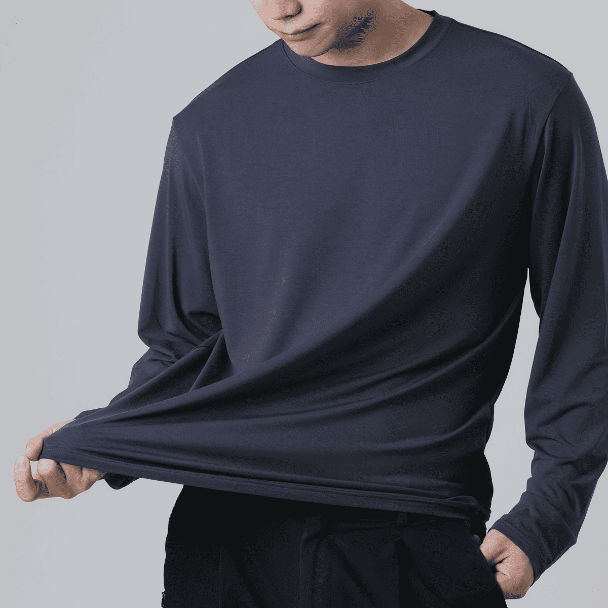 【WOLLOW】モダールロングTシャツ